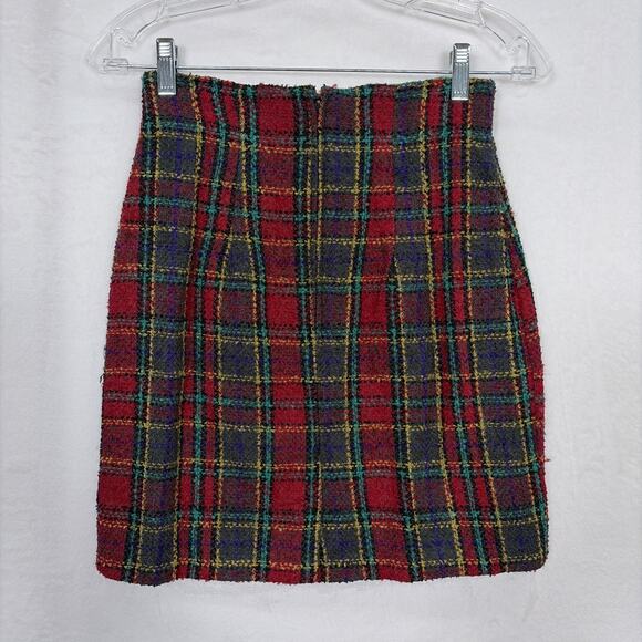 Rampage Plaid Tweed Vest & Skirt Size Medium Vintage Preppy Benefits Charity - Picture 8 of 16